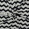 Black-White Poly Chevron Print Liverpool Double Knit Fabric By the Yard